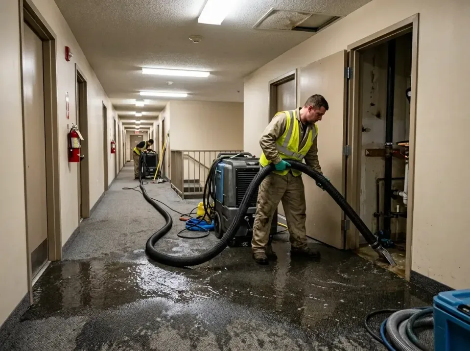 multi-unit-apartment-hallway-f-005 — frequently asked questions, Emergency Burst Pipe Water Extraction & Removal in Sawgrass…